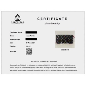 Authentication Certificate 23LP07