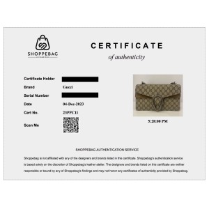 Authentication Certificate 23PPC11
