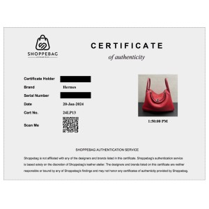 Authentication Certificate 24LP13