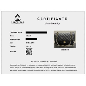Authentication Certificate 24LP14