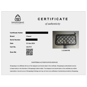 Authentication Certificate 24LP15