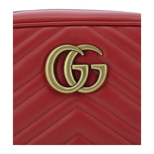 GUCCI GG Marmont Small Matelassé Shoulder Bag, Gold Hardware