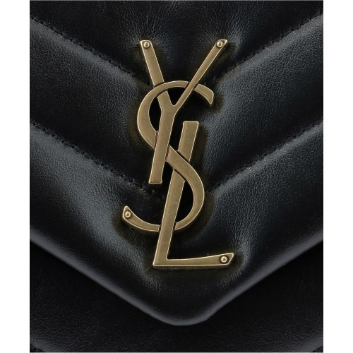 SAINT LAURENT Loulou Shoulder Bag Small, Gold Hardware