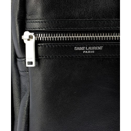 SAINT LAURENT Brad Pouch Crossbody Bag, Silver Hardware