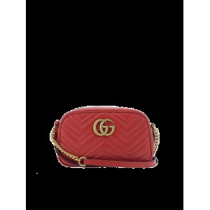 GUCCI GG Marmont Small Matelassé Shoulder Bag, Gold Hardware