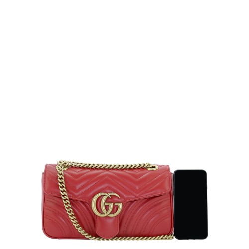 GUCCI GG Marmont Shoulder Bag, Gold Hardware