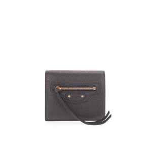 BALENCIAGA Neo Classic Wallet with Coin Pouch, Gold Hardware