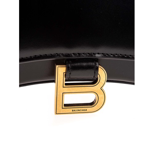 BALENCIAGA Hourglass Wallet on Chain, Gold Hardware