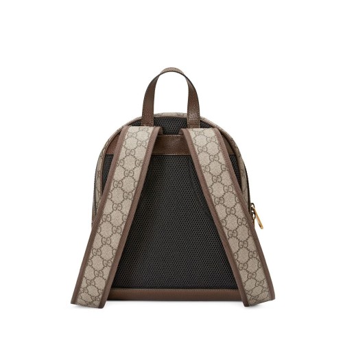 GUCCI Ophidia GG Supreme Small Backpack, Gold Hardware