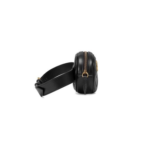 GUCCI GG Marmont Mini Belt Bag, Gold Hardware