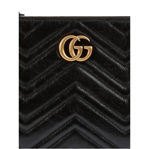 GUCCI GG Marmont Pouch, Gold Hardware