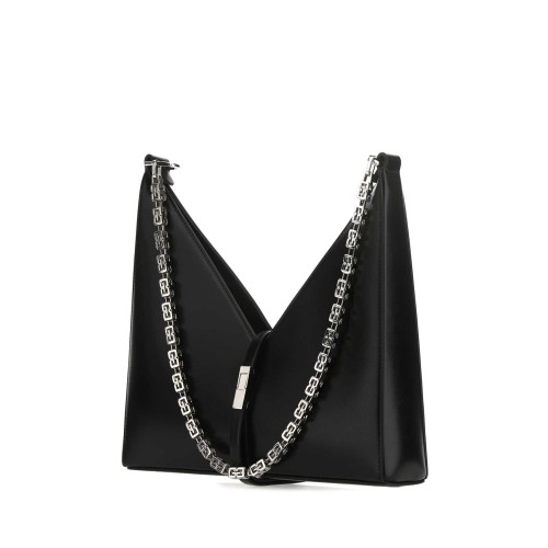 GIVENCHY Small Moon Cut Out Shoulder Bag, Silver Hardware