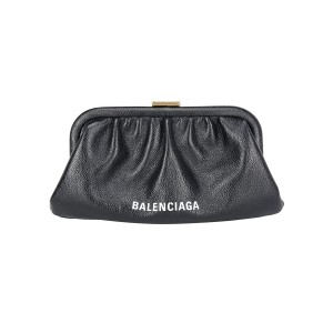 BALENCIAGA Cloud XS Clutch Bag, Gold Hardware