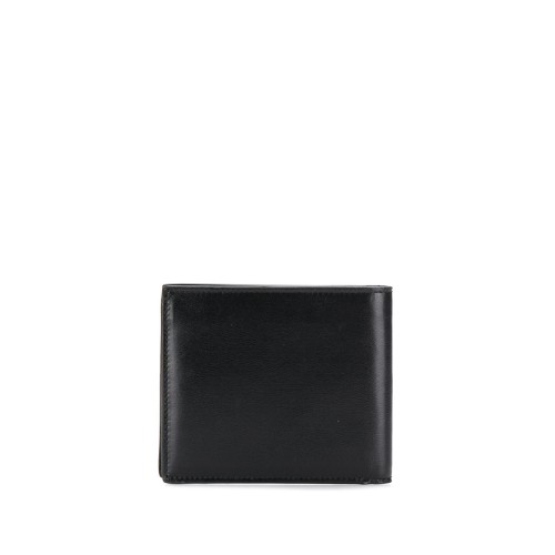 SAINT LAURENT Bifold Leather Wallet, Gold Hardware