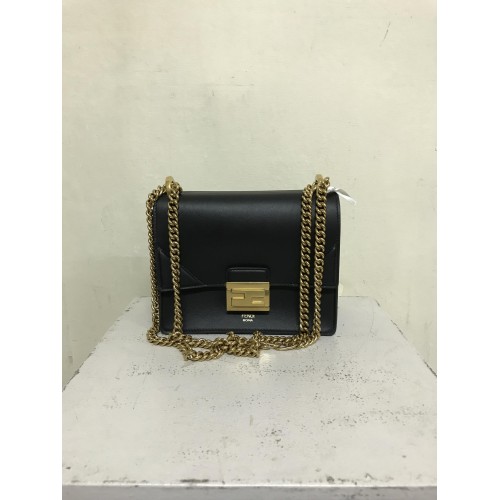 FENDI Kan U Small Mini Shoulder Bag, Gold Hardware