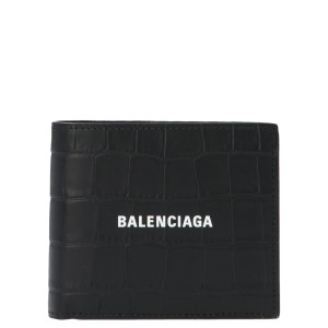 BALENCIAGA Croc Embossed Bifold Wallet