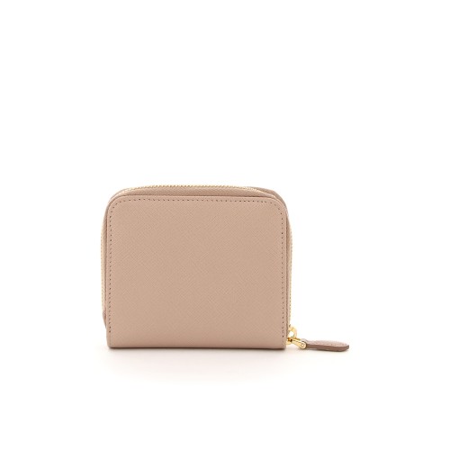PRADA Saffiano Leather Zipped Wallet, Gold Hardware