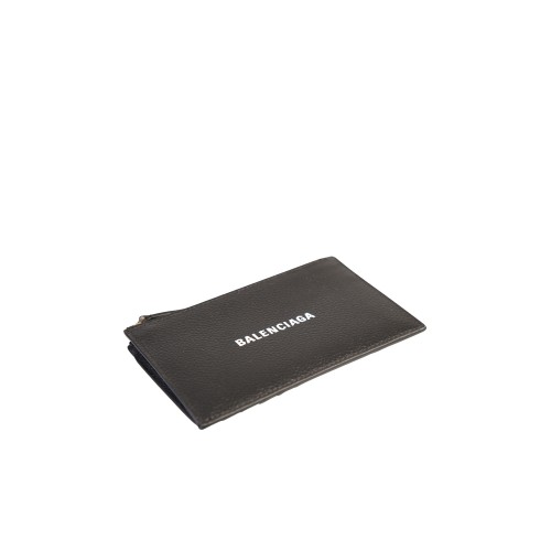 BALENCIAGA Grained Leather Zipped Cardholder