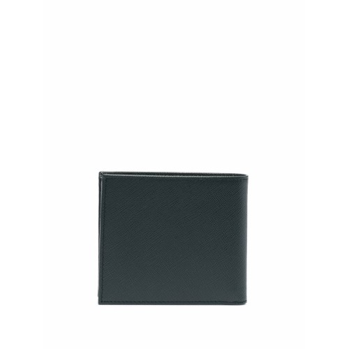 PRADA Saffiano Leather Bifold Wallet, Silver Hardware