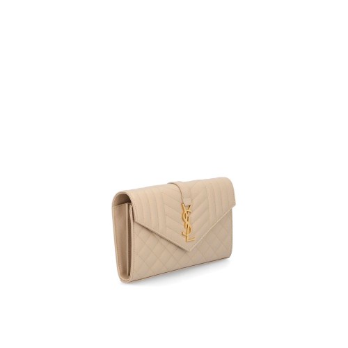 SAINT LAURENT Envelope Medium Shoulder Bag, Gold Hardware