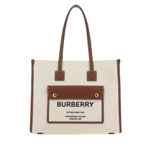 BURBERRY Two Tone Top Handle Bag, Gold Hardware