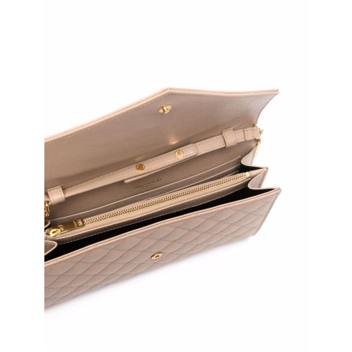 SAINT LAURENT Envelope Medium Shoulder Bag, Gold Hardware