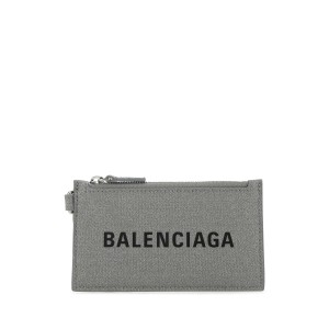 BALENCIAGA Zipped Cardholder, Silver Hardware
