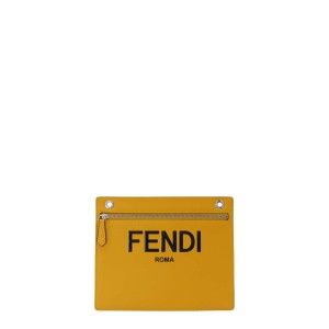 FENDI Peekaboo Clutch Bag, Silver Hardware