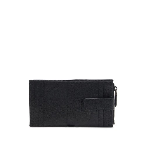 PRADA Leather Wallet, Silver Hardware