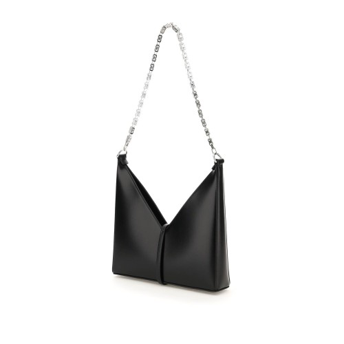 GIVENCHY Small Moon Cut Out Shoulder Bag, Silver Hardware