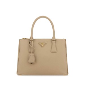 PRADA Galleria Medium Top Handle Bag, Gold Hardware