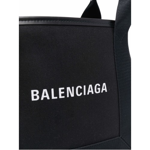 BALENCIAGA Cabas XS Top Handle Bag, Silver Hardware