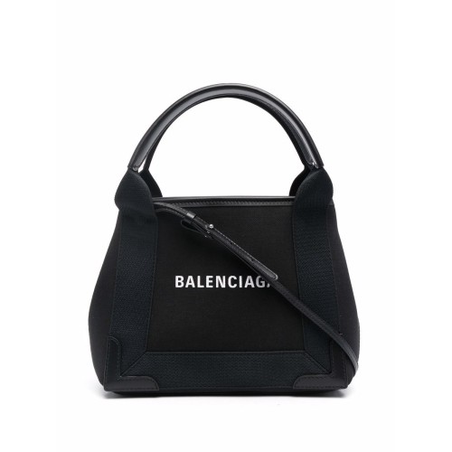 BALENCIAGA Cabas XS Top Handle Bag, Silver Hardware