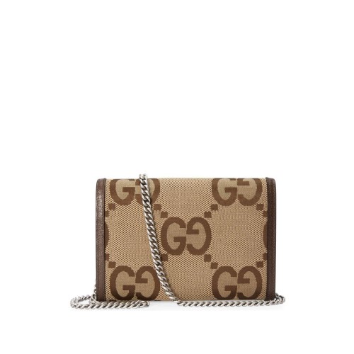 GUCCI Dionysus Jumbo GG Wallet on Chain, Silver Hardware