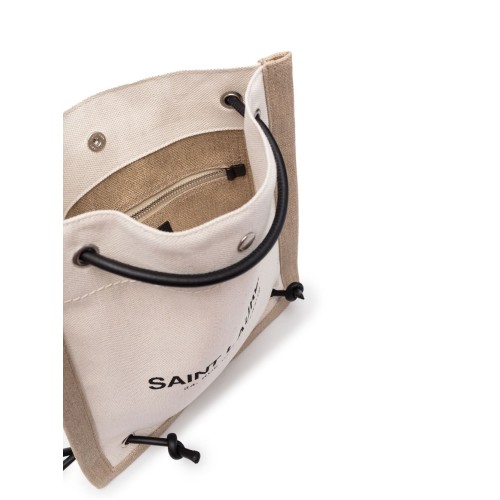SAINT LAURENT Crossbody Pouch Bag, Silver Hardware