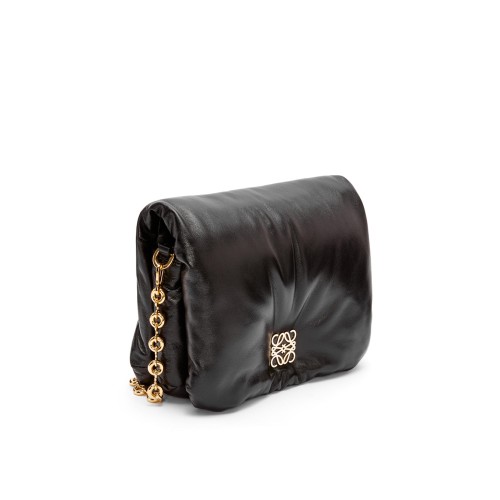 LOEWE Goya Medium Puffer Shoulder Bag, gold hardware
