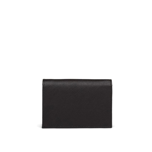 PRADA Saffiano Leather Cardholder, Gold Hardware