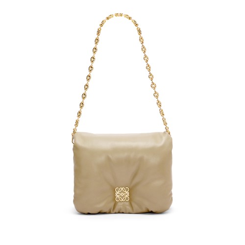 LOEWE Goya Puffer Shoulder Bag, Gold Hardware