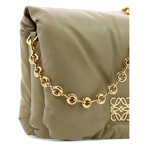 LOEWE Goya Puffer Shoulder Bag, Gold Hardware