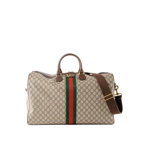 GUCCI Ophidia GG Supreme Weekend Bag, Gold Hardware