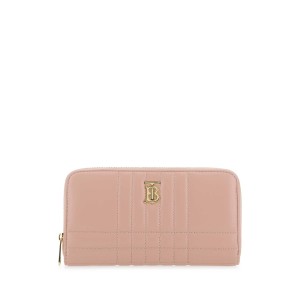 BURBERRY Quilted Lola Ziparound Wallet, gold hardware