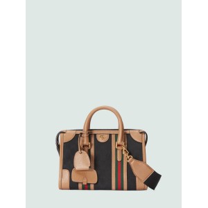 GUCCI Bauletto Top Handle Bag, Gold Hardware