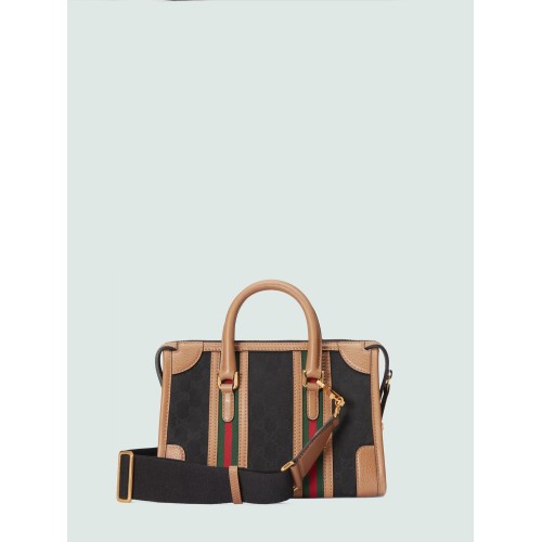 GUCCI Bauletto Top Handle Bag, Gold Hardware