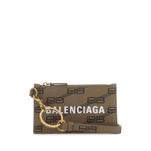 BALENCIAGA BB Monogram Zipped Pouch, Gold Hardware