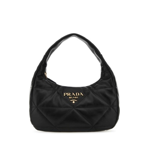 PRADA Nappa Quilted Leather Bag, Medium, Gold Hardware