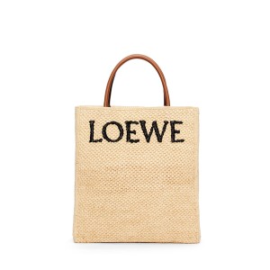 LOEWE Standard A4 Tote bag in raffia