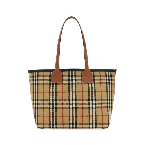 BURBERRY Small London Tote Bag, Gold Hardware