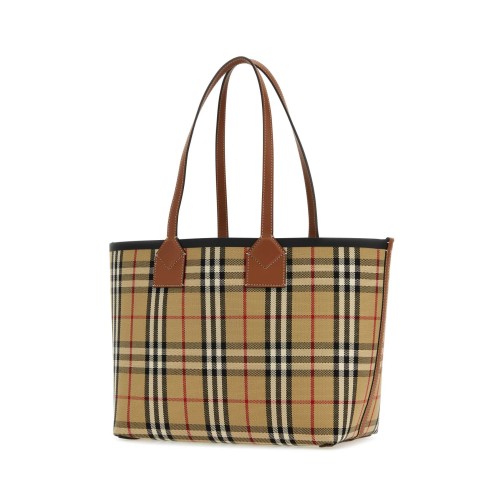 BURBERRY Small London Tote Bag, Gold Hardware