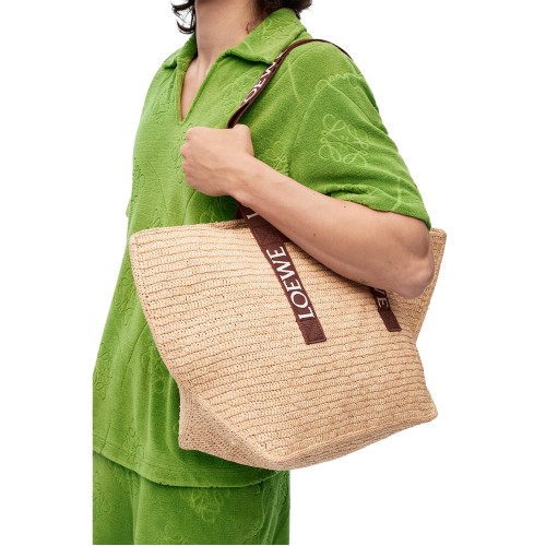 LOEWE Fold Shopper Raffia Tote Bag