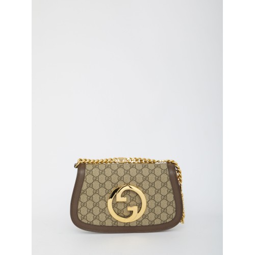 GUCCI Blondie GG Supreme Shoulder Bag, Gold Hardware